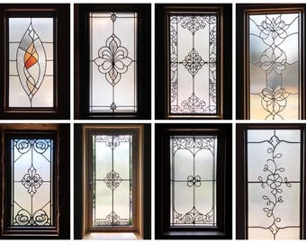 Custom Stained Glass Window Film - Intricate Decorative Frosted Patterns for Privacy, Light Filtering, and Elegant Home Décor