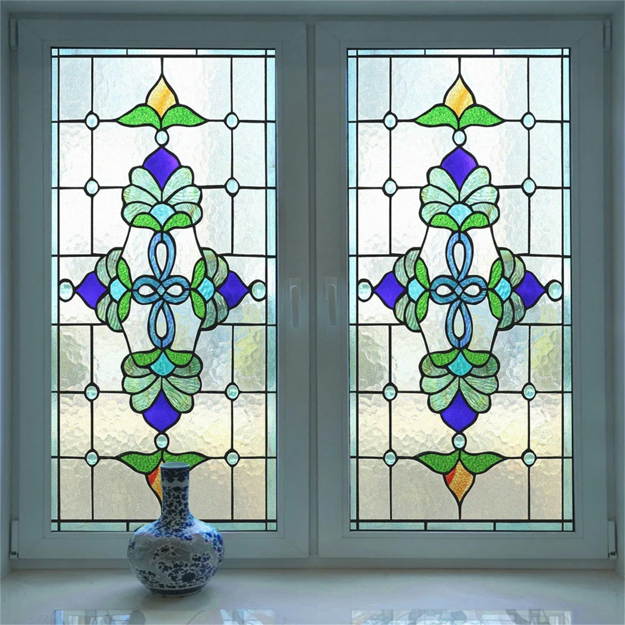 Benutzerdefinierte Größe Sichtschutzfolie Sonnenschutz Anti-UV-Glas Fensterfolie Schiebetür Statische, nichtklebende dekorative Aufkleber