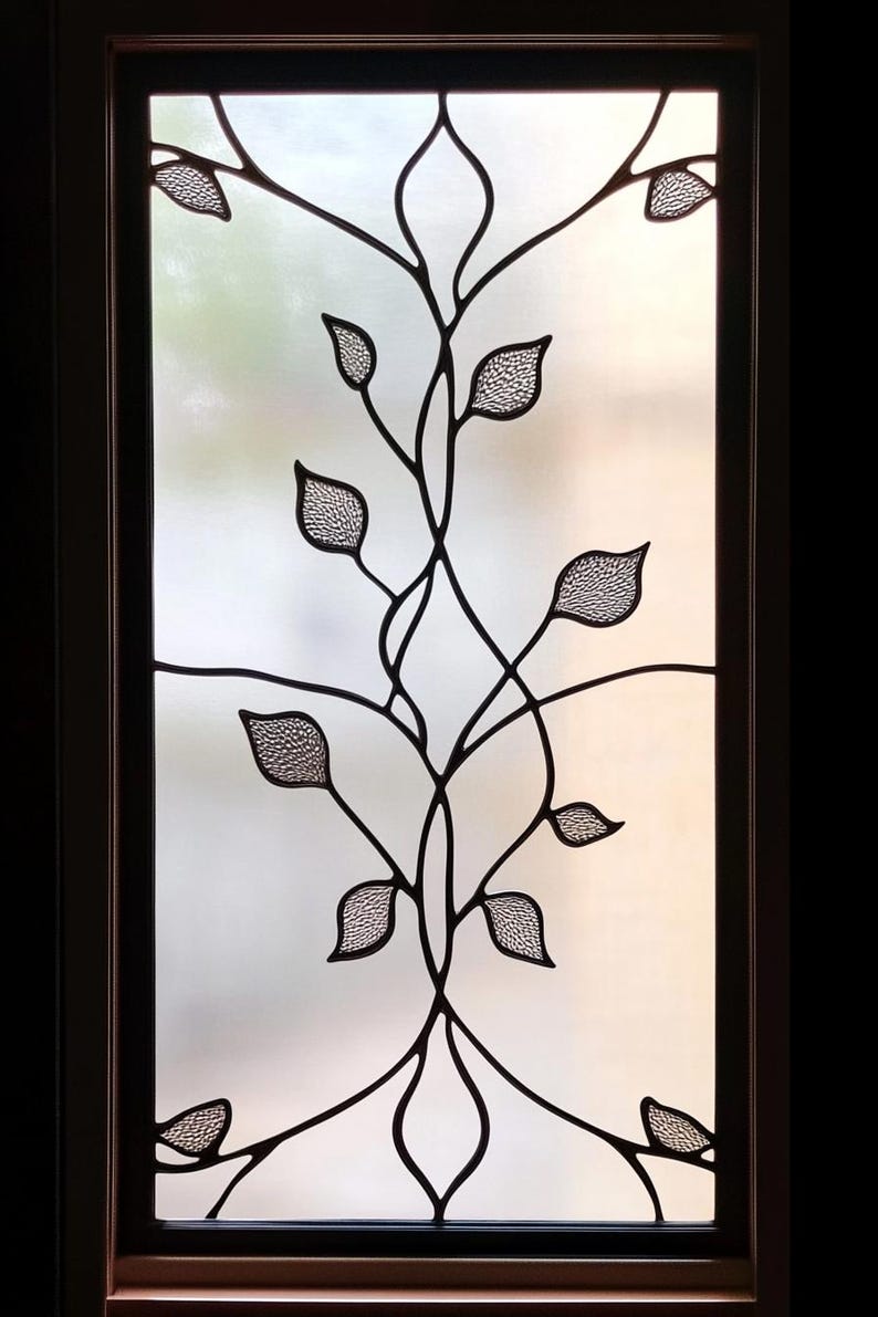 Custom Decorative Frosted Glass Window Film - Handcrafted Privacy ...