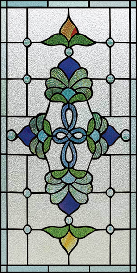 Buntglas-Fensterfolie Blumenranke – 45x100cm, Statisch Haftend, Sichtschutz & Sonnenschutz
