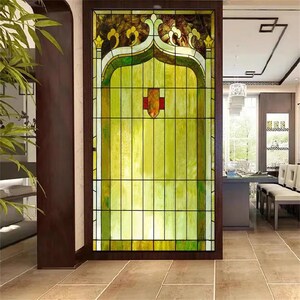 Custom Window Film - Prairie Style, Frosted Glass, Privacy Static Cling for Kitchen and Bath