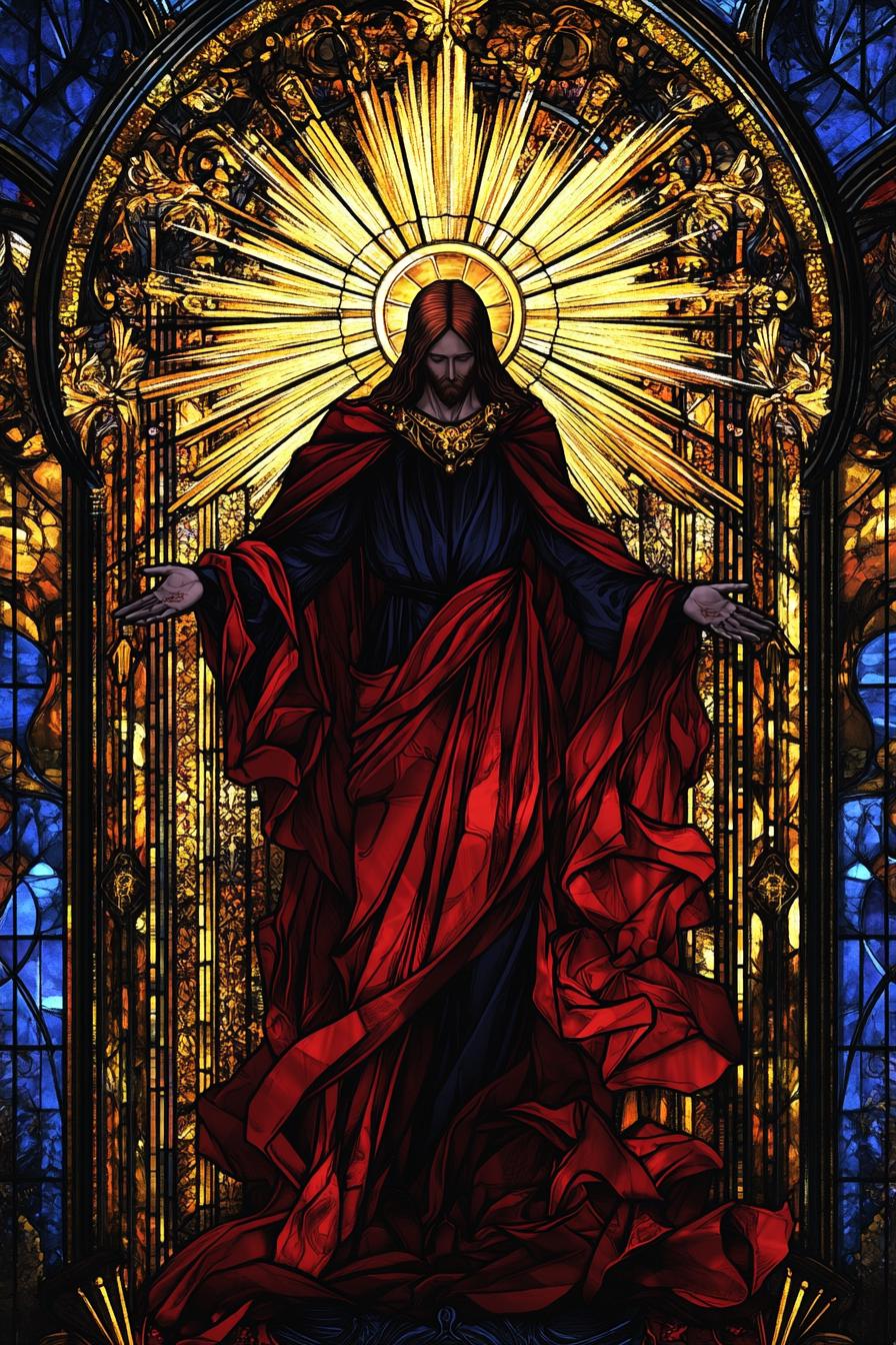 イエス・キリストのステンドグラスウィンドウフィルム - カスタム装飾