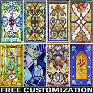 Custom Size-Static Adhesive Decorative Films Transparent Window Treatments Office Glass Door Bathroom Home Decor Frosted Waterproof Stickers