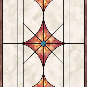 Geometric Stained Glass Window Film Set – Custom Privacy Clings With ...