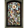 Artistic Flower Stained Glass Window Film – Custom Decorative Glass Sticker with Privacy and Style product logo