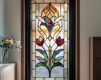 Jugendstil Glasfolie für Sichtschutz und Dekoration