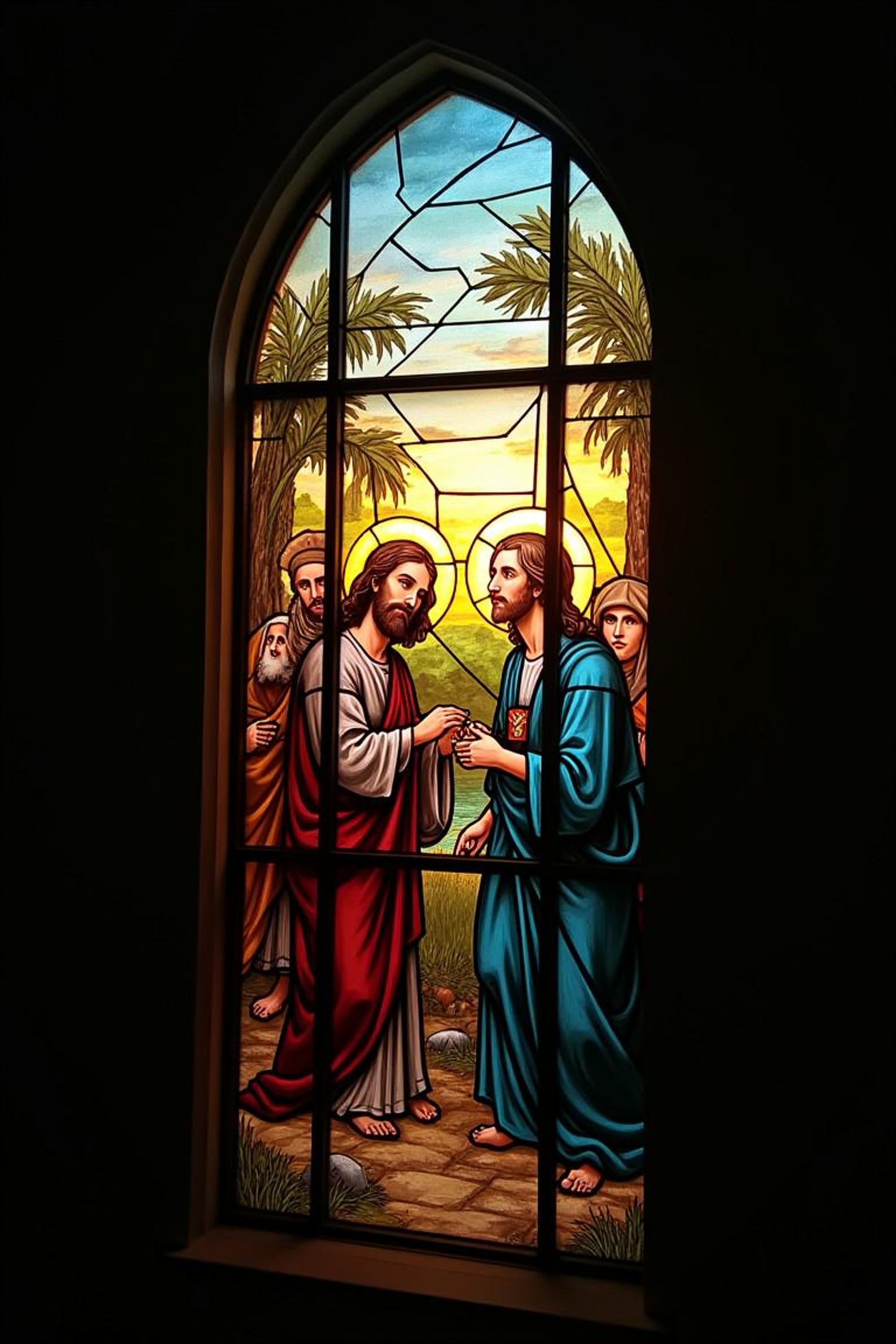 Scripture Window Clings Custom Stained Glass Window Film Biblical Jesus Design – Christian ...
