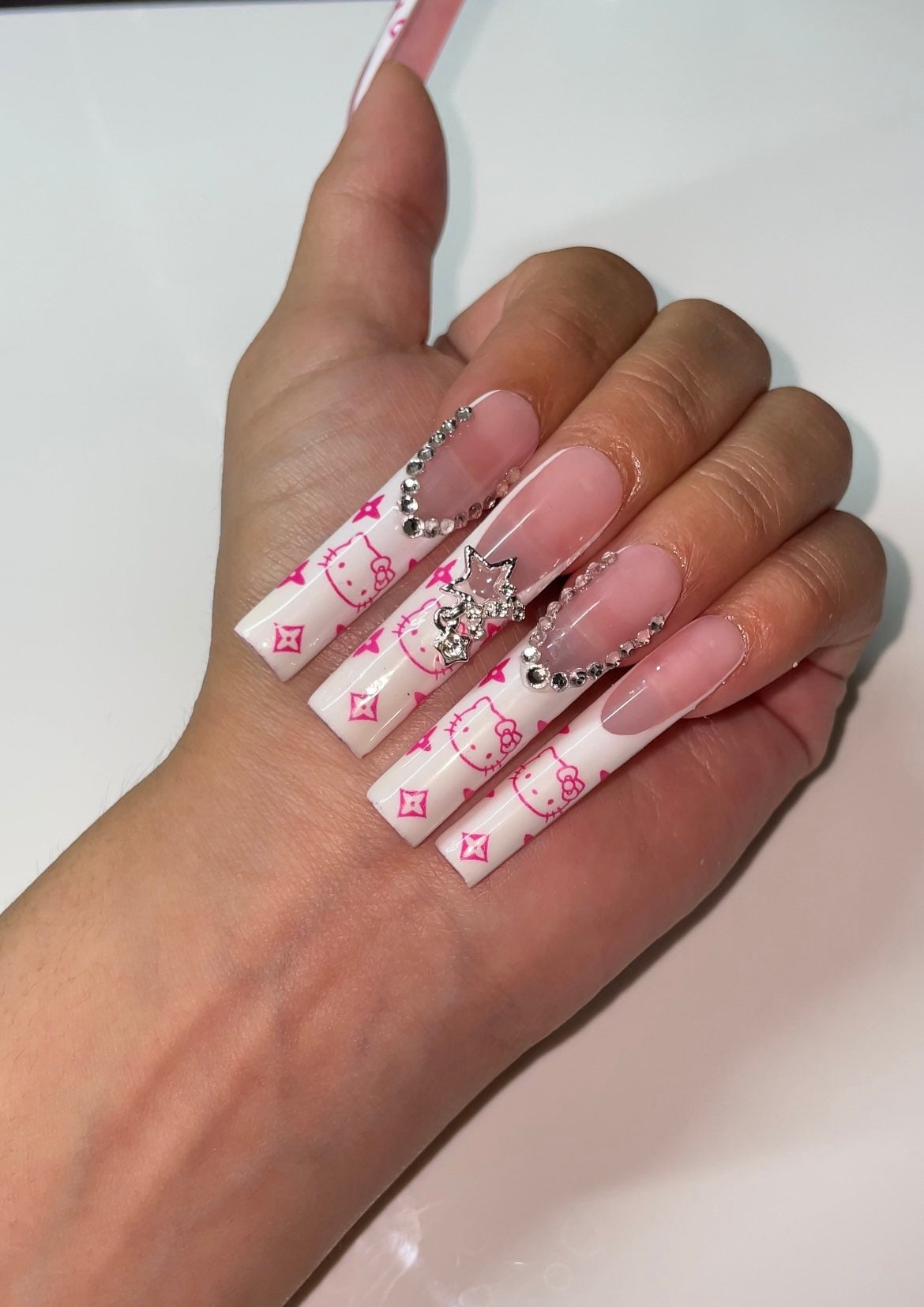 Pink Louis Vuitton Press On Nails - Nail & Bail - Best Press On Nails