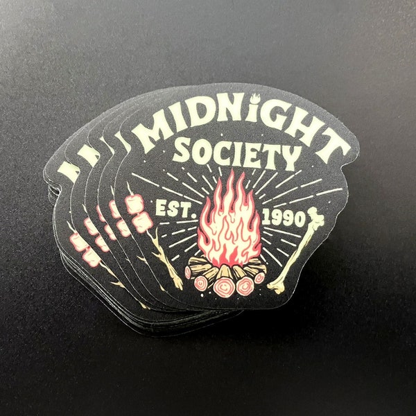 Midnight Society Glow in the Dark matte Vinyl-Aufkleber 2,5 Zoll groß