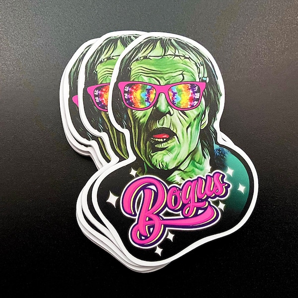 Bogus!  Frankenstein's Monster from Monster Squad Matte 3.5in. Tall Vinyl Stickers