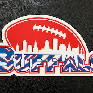 Buffalo - BuffaLove Matte Vinyl Bumper Sticker 7.5 in. Wide - Fanart Buffalo Bills Car or Truck Slaps