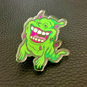 Slimer the Ghost with the Most, Nugs - Acrylic Pin 1.375 in. Tall - Stoned Slimer Pin
