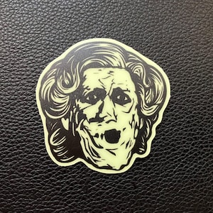 Hello! Glow in the Dark matte vinyl stickers 2.5 in. tal - Mrs. Doubtfire Fanart Slaps