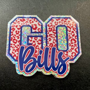 Go Bills Leopard Print Vinyl Sticker or Go Bills Zubaz Vinyl Sticker - Available in Large and Small Sizes and in Varying Vinyl Stocks!