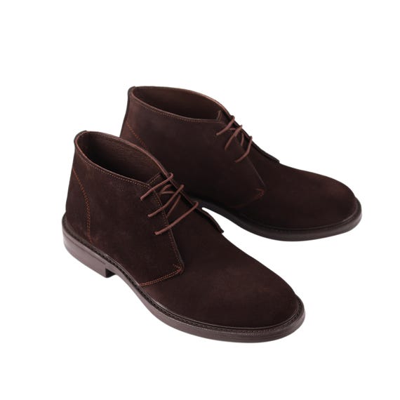 Men's Short Boots Handmade BROWN SUEDE Leather Dress Shoes - Etsy Israel Men's Short Boots Handmade BROWN SUEDE Leather Dress Shoes - Etsy Israel