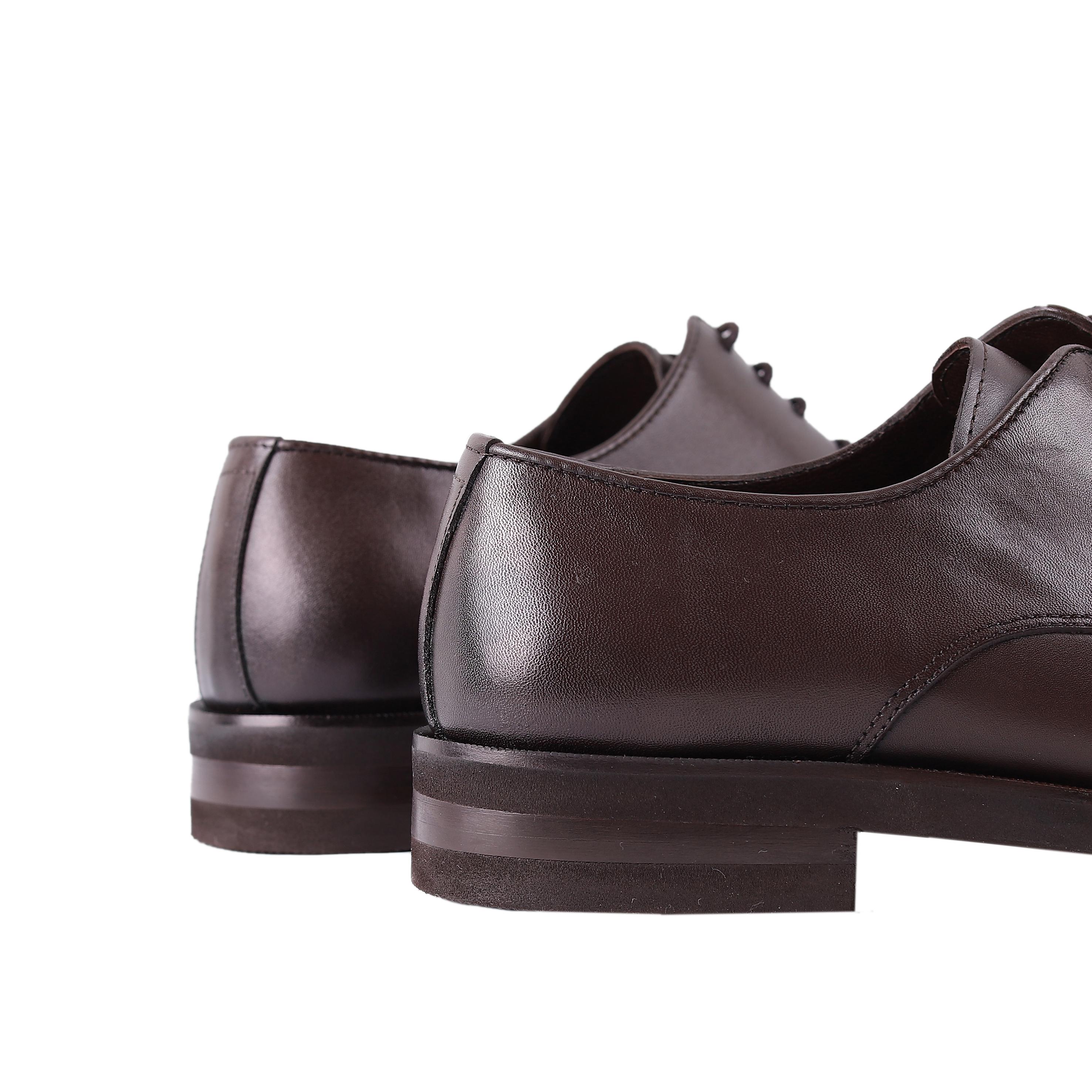 Men's Handmade Brown Smooth Leather Laces Oxford Dress Shoes - Etsy