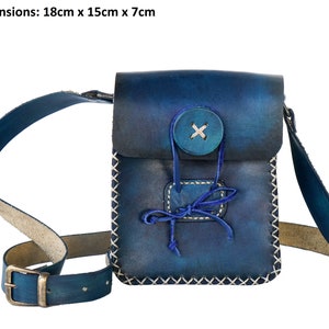 WOMEN NAVY BLuE Turkısh 3mm Vegetable Tanned Hand Dye Buffalo Leather, Shoulder Bag, Crossbody Bag, Leather Handbag Ethnic, Bag, Ladies Han