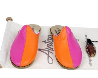 CUSTOM Color MEN SHEARLING Slippers  Smooth Leather Handmade  Yemeni Slippers, Natural, Colorful, Slip-On