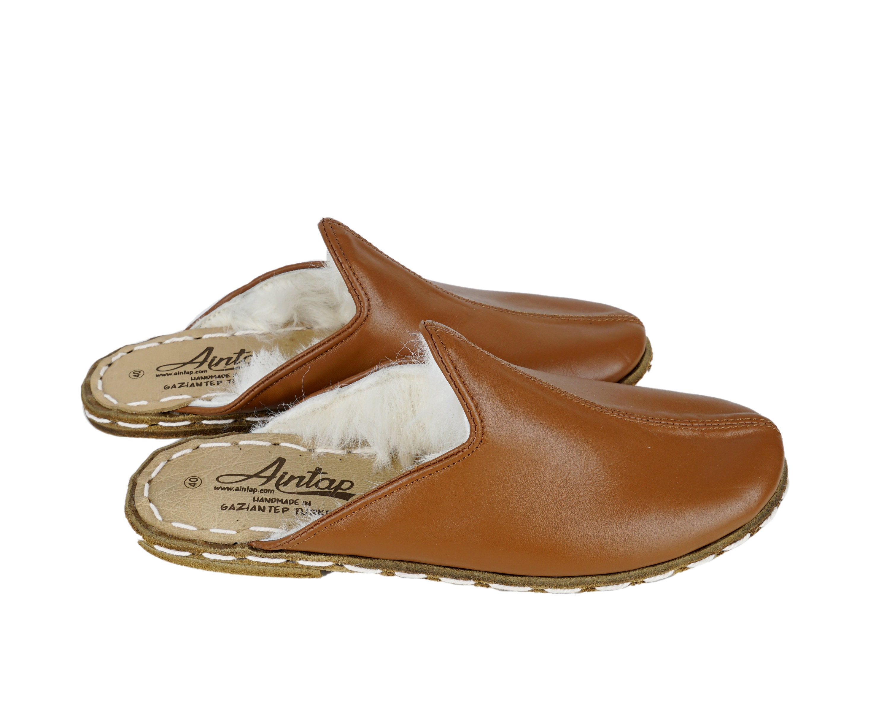 Sabah men’s Dark Green Shearling Slippers size 43 Sabah Men main image 2