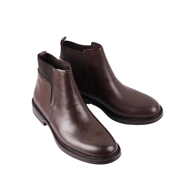 mens dress boots leather sole Men's Dress Boot - Liverpool Chelsea - Black