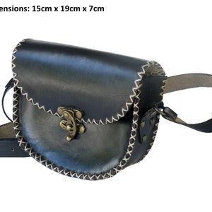 WOMEN BLACK Turkısh 3mm pflanzlich gegerbte Handfärbung Büffelleder, Schultertasche, Crossbody Tasche, Lederhandtasche Ethnic, Tasche, Damen