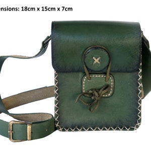 WOMEN GREEN Turkısh 3mm pflanzlich gegerbtes Handgefärbtes Büffelleder, Schultertasche, Crossbody-Tasche, Lederhandtasche Ethnic, Tasche, Damenhandtasche