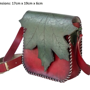 WOMEN RED Turksh 3mm Pflanzlich gegerbtes Handgefärbtes Büffelleder, Schultertasche, Crossbody Tasche, Lederhandtasche Ethnic, Tasche, Damen