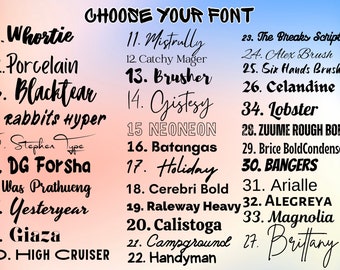 Customized text different font styles cool personalized fonts variety of colors Infant, adult toddler onesie bodysuit tee tshirt