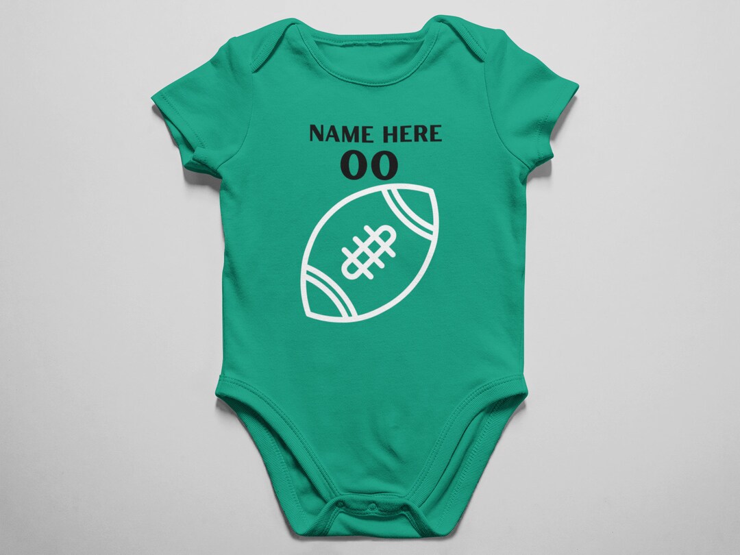 Custom Baby Football Jersey Bodysuit Customizable Bodysuit Etsy