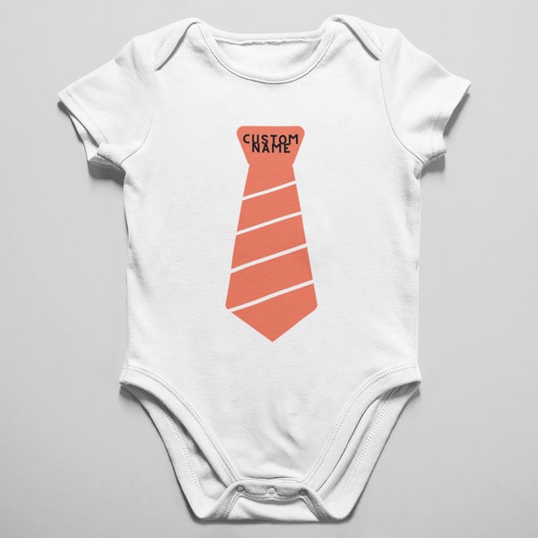 Customized Tie Baby  Formal Attire Necktie Personalized Baby Outfit Design With Baby Name Infant