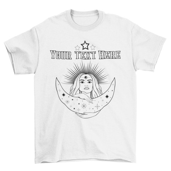 Customized Goddess of the Moon, Magical Design With Customized Text T-Shirt Design