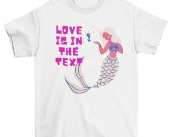 Customized Mermaid Love Text Shirt, Sea Creature Shirt Design, Mythical Creature Shirt Design, Sea Princess Shirt, Adult Gift Shirt