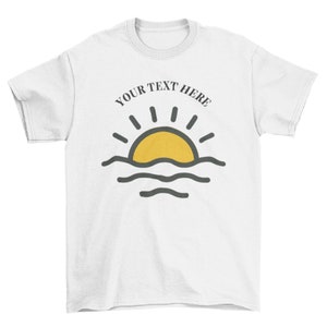 Customized Minimalist Sunset Shirt, Sun Shirt, Sunshine Shirt, Beautiful View Shirt, Bright Shirt, Sunny Shirt, Family Gift Tee, Family Tee