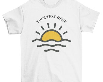 Customized Minimalist Sunset Shirt, Sun Shirt, Sunshine Shirt, Beautiful View Shirt, Bright Shirt, Sunny Shirt, Family Gift Tee, Family Tee