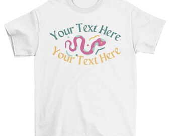 Customized Colorful Animal Snake Shirt, personalized tee-shirt