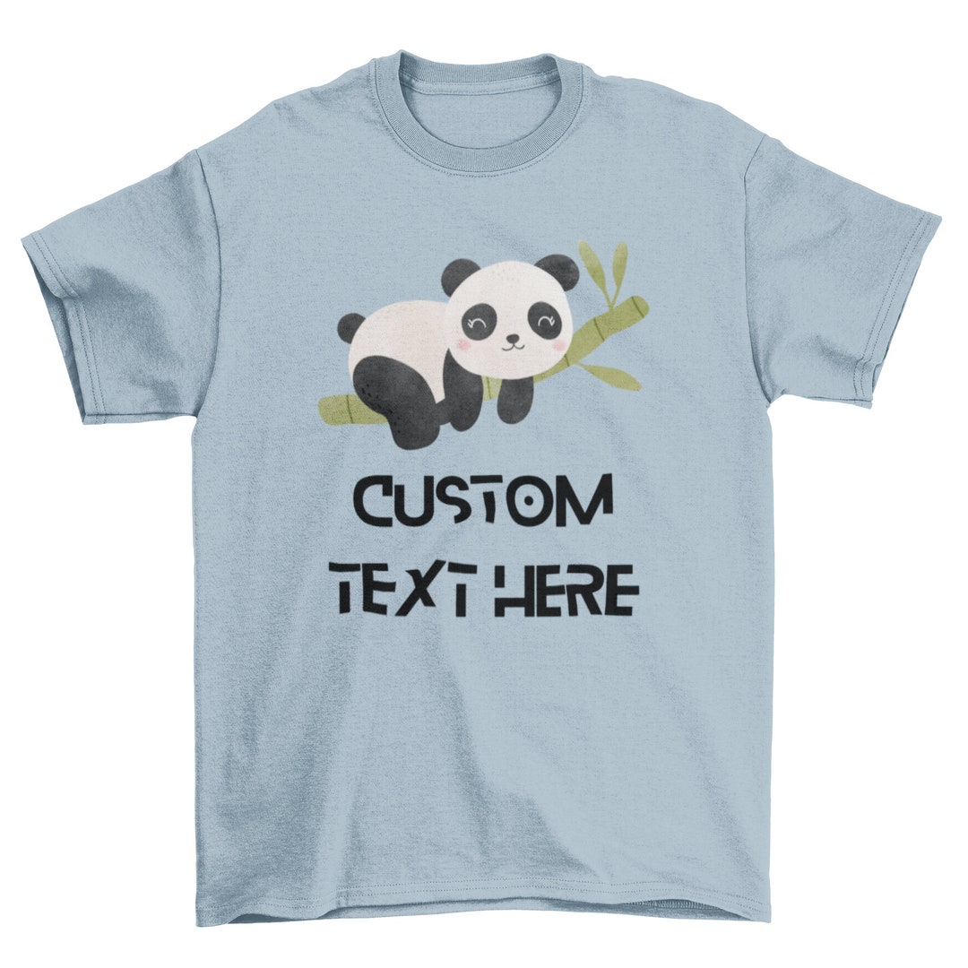 Customized Panda Bamboo Personalized Shirt, Cute Shirt Design, Family ...