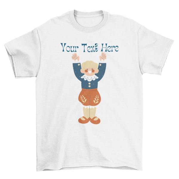 Customized Boy Cartoon Happy Shirt, Cute Shirt, Minimalist Shirt, Animated Boy Shirt, Caricature Shirt, Animation Shirt, Adult Gift Shirt
