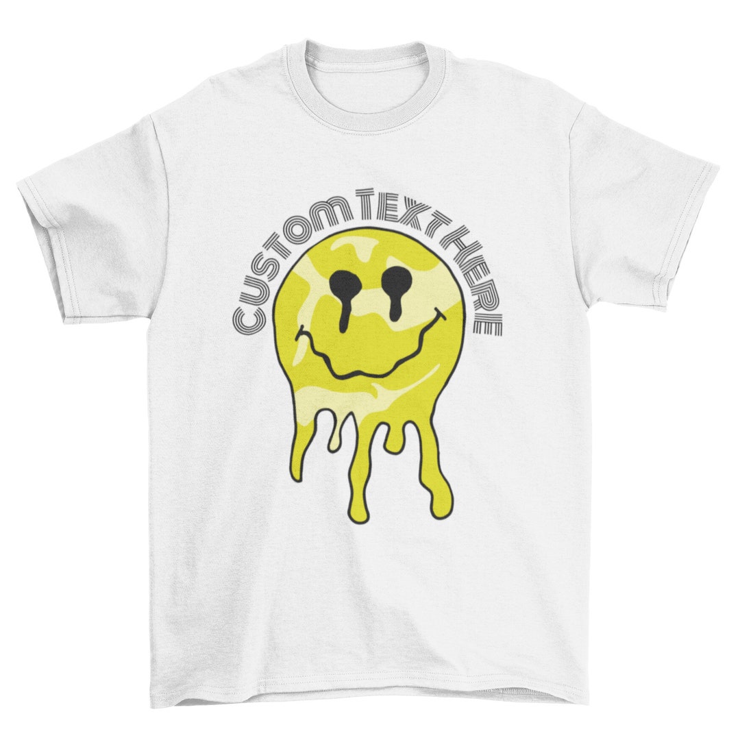 Melted Smiley Face Tee - White main image 1