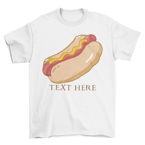 Customized Hotdog Pattern On Lilac Classic T-shirt