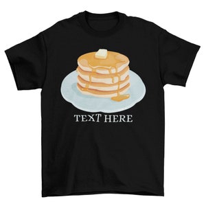 Customized Pancakes With Butter And Syrup Pattern On Pale Peach Classic T-shirt