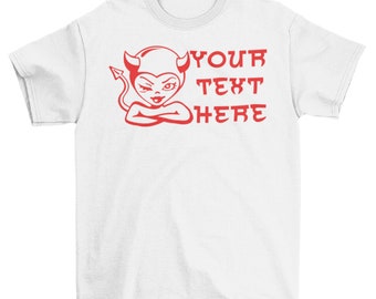 Customized Devil Lady T-shirt, Devil Lady Sarcastic Shirt, sarcastic Shirts, Funny Shirt Print, Sarcastic Lady Devil Shirt