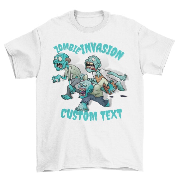 Customized Zombie Invasion Shirt, Halloween Shirt, Zombie Apocalypse Shirt, Scary Shirt, Walking Dead Shirt, Family Gift Shirt, Family Shirt