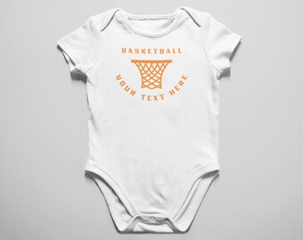 Customized Basketball Is Life Bodysuit Baby Boy Onesies Personalized Toddler