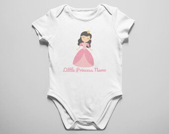 Customized Little Princess Bodysuit Baby Onesies Personalized Toddler