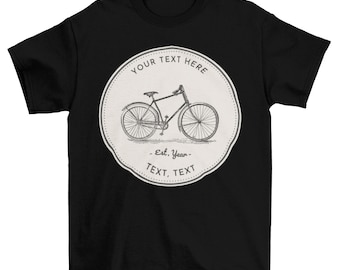 Customized Vintage Bicycle "old Bike" Shirt, Personalized Gift Shirt for Someone, Adult Tee