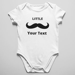 Customized Little Mustache Bodysuit, Cute Little Baby Mustache Design for Baby Bodysuit, Cool Bodysuit