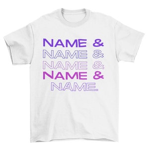 Custom Names List Shirt, Personalized Gift, Custom Shirt, Personalized Names Shirt, Custom Name List Shirt, Custom Matching Shirt