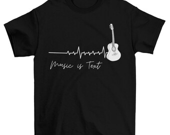 Customized Guitar Life Line Music Printed Graphic Tee Shirt T-Shirt