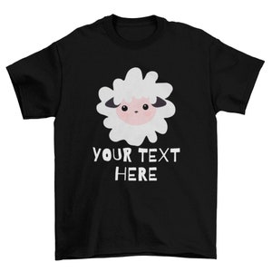 Customized Cute Sheep Personalized ShirtCustomized  Tee Shirt