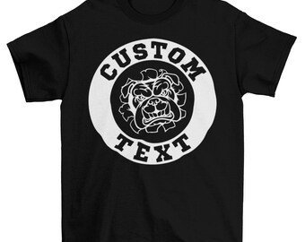 Customized Bulldog Shirt, Custom Text T-shirt, Unisex